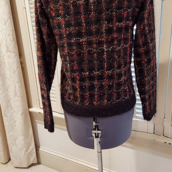 Fall Colors Plaid & Collared Zip Cardigan by Dressbarn Size S - Picture 5 of 5